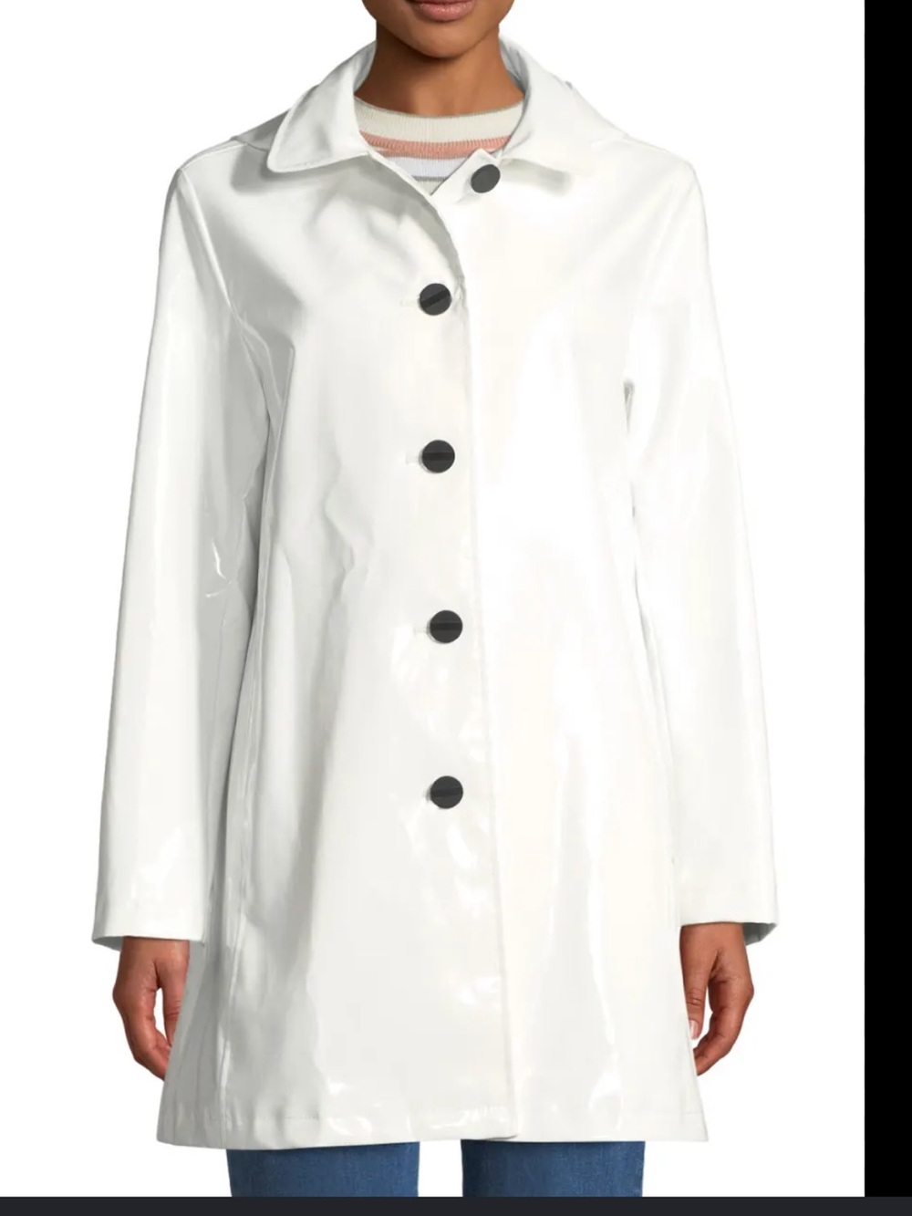 NWT Jane Post Iconic Slicker Raincoat Sold Out MSRP $375 Neiman Marcus S